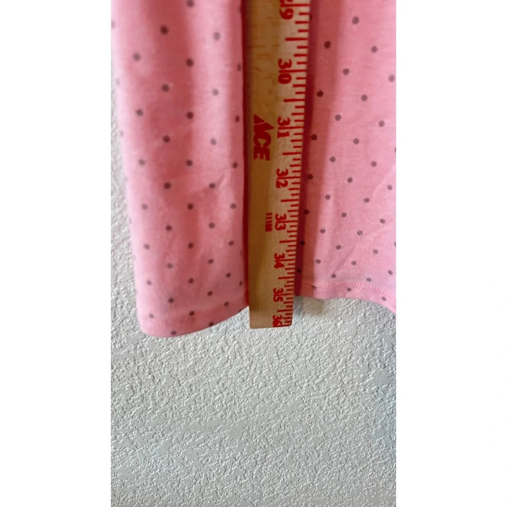 Cuddl Duds Pink Polka Dot Sleep Shirt V-Neck Nightgown CD8312811 Coral PT Medium